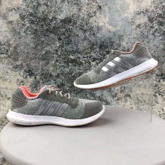 Adidas Women's Size 7.5 Element Refresh Grey SuperCloud Lace-Up Running Sneakers - Picture 7 of 12
